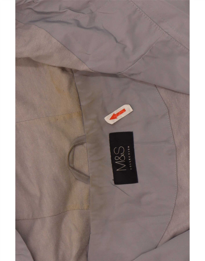 Marks & Spencer Dame Hætte Oversized Windbreaker Jacket UK 18 XL Grå