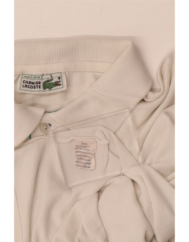 Lacoste Herre Polo Shirt Str. 6 XL Hvid Bomuld