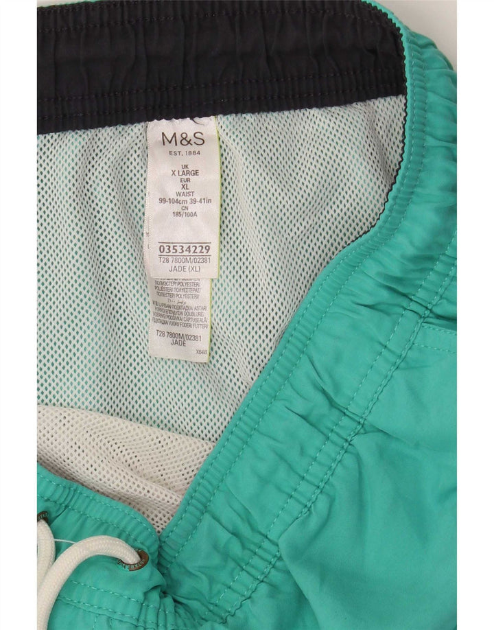 Marks & Spencer Badeshorts til mænd XL Grøn polyester