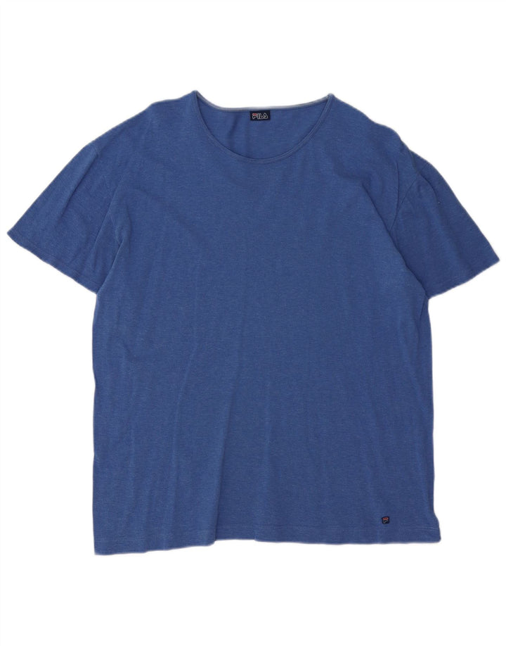 Fila Herre T-Shirt Top Medium Blå