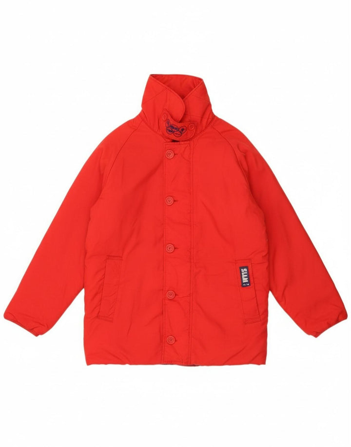 SLAM Mens Loose Fit Padded Jacket UK 34 XS Red Polyester
