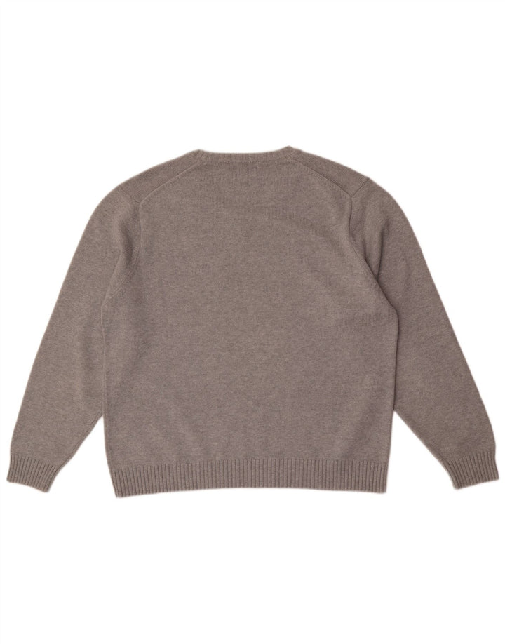 Marks & Spencer Herre Blue Harbor V-hals sweater UK 41/43 Large Grey