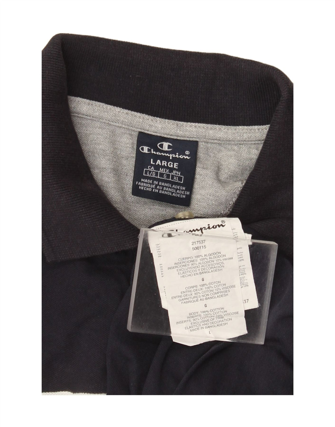 Champion herre poloshirt Stor marineblå stribet bomuld