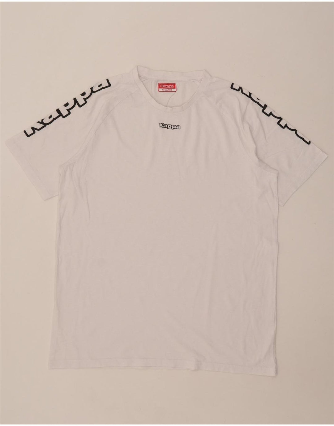 Kappa Herre Grafisk T-Shirt Top 2XL Hvid
