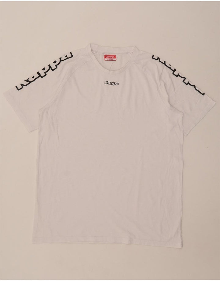 Kappa Herre Grafisk T-Shirt Top 2XL Hvid