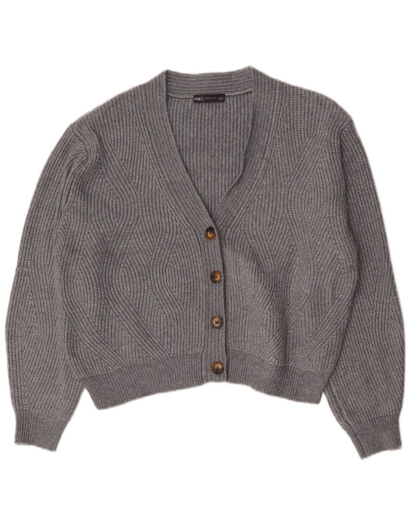 Marks & Spencer Dame oversized cardigan sweater UK 16 Large Grey