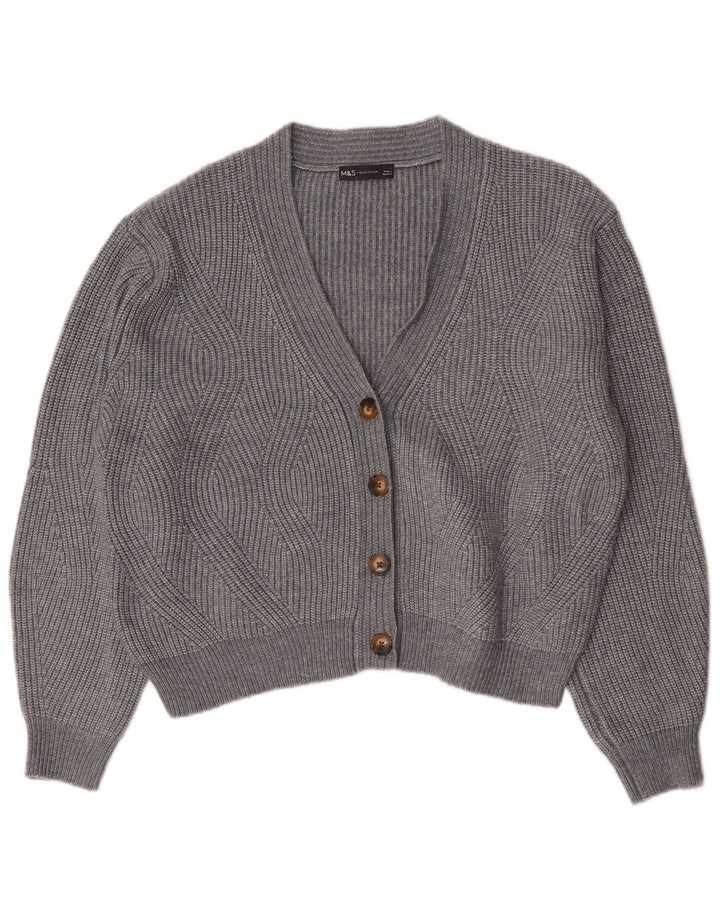 Marks & Spencer Dame oversized cardigan sweater UK 16 Large Grey