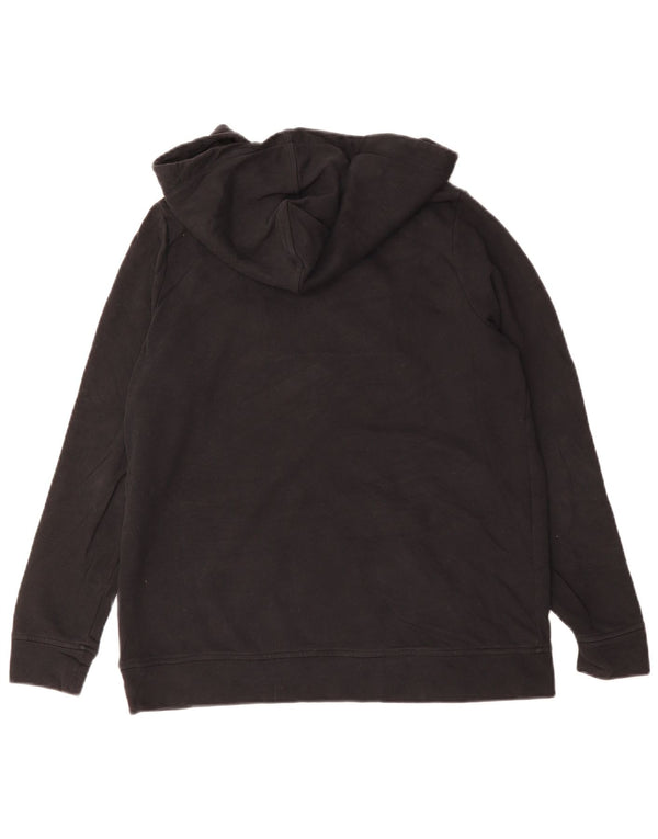 Ralph Lauren Dame Oversized Zip Neck Hoodie Jumper UK 10 Small Black