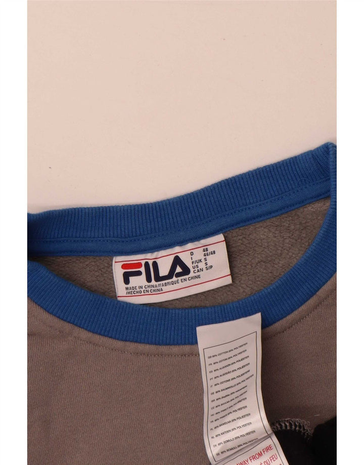 Fila Herre grafisk sweatshirt Jumper Lille flerfarvet Colourblock Bomuld