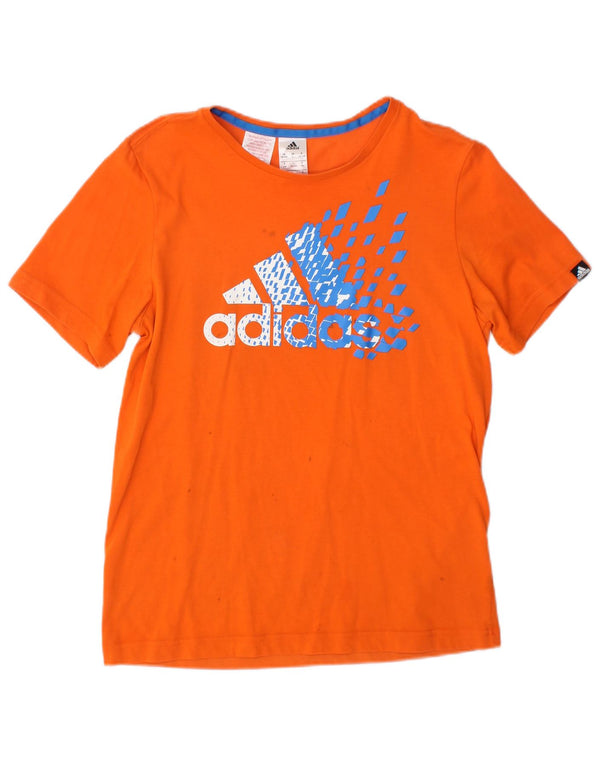 Adidas drenge grafisk t-shirt top 13-14 år orange bomuld