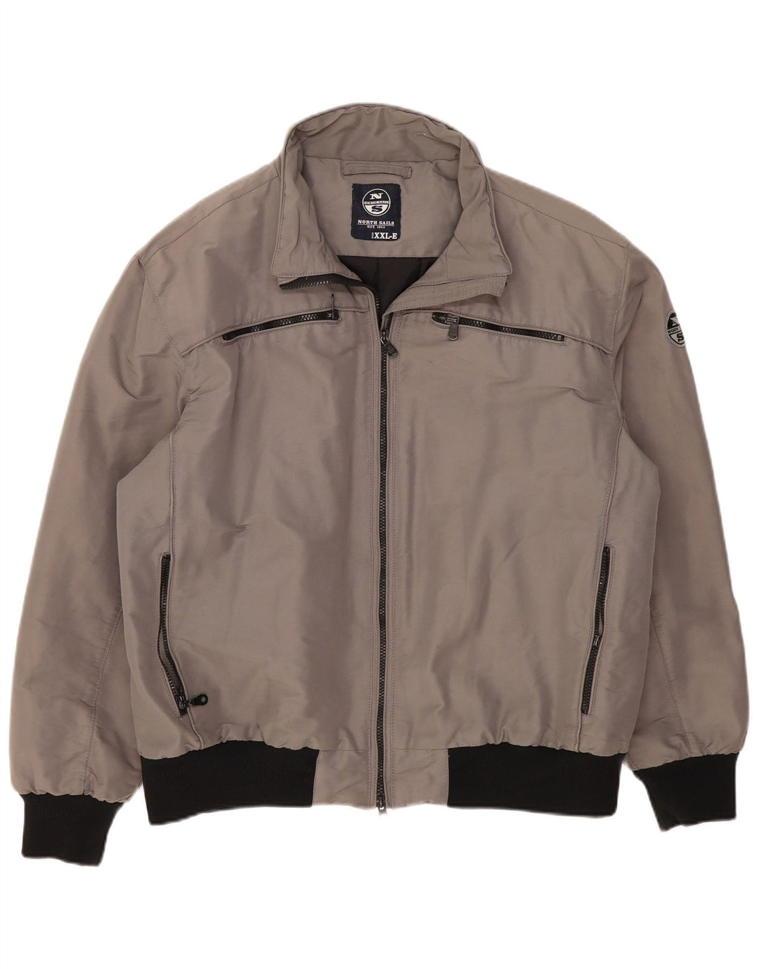 North Sails Herre Bomber Jacket UK 44 2XL Grå Colourblock Polyester