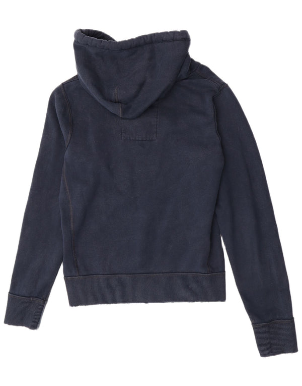 Abercrombie & Fitch Grafisk hættetrøje til kvinder UK 16 Large Navy Blue