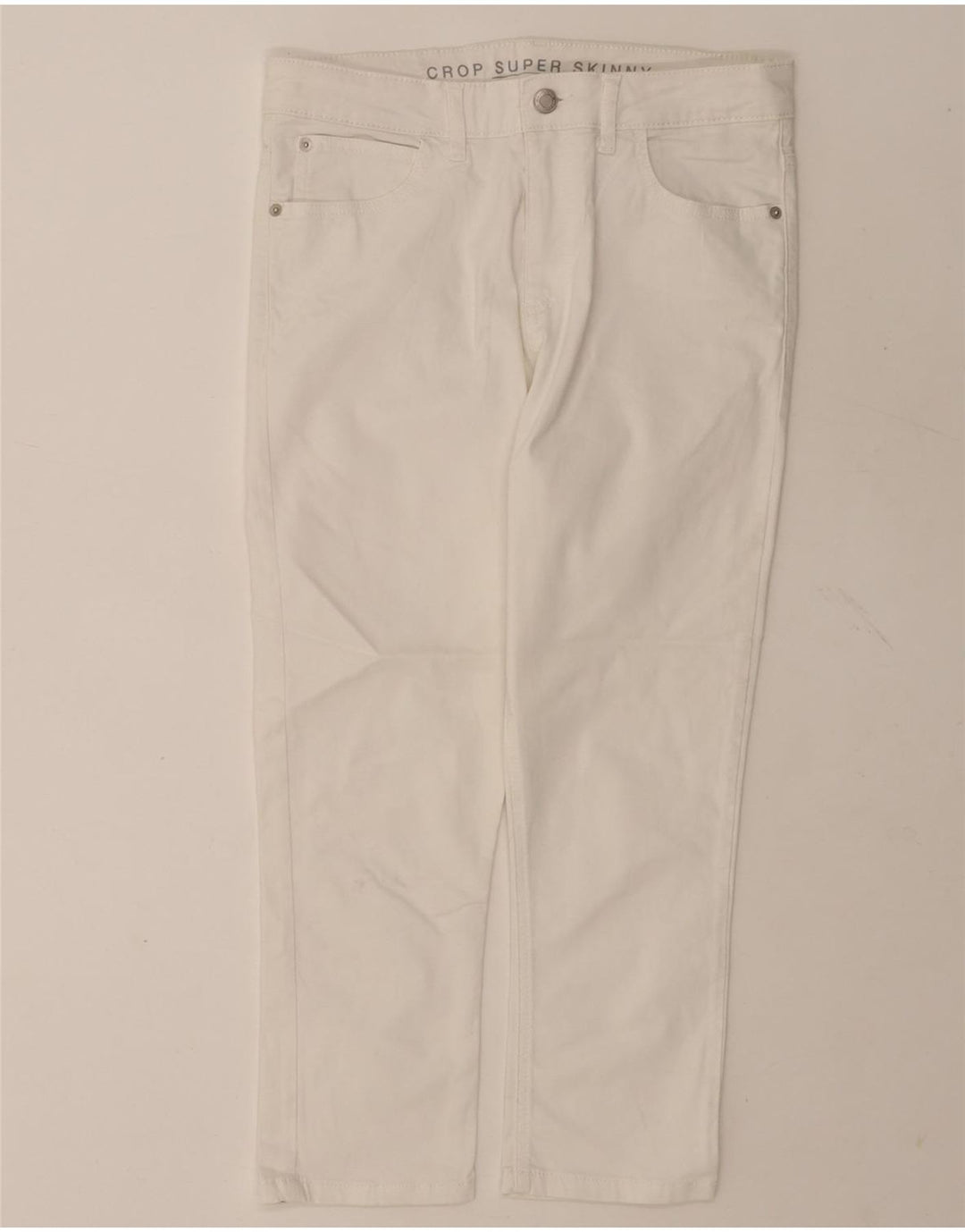 Marks & Spencer Womens Cropped Jeans UK 12 Medium W30 L21 White