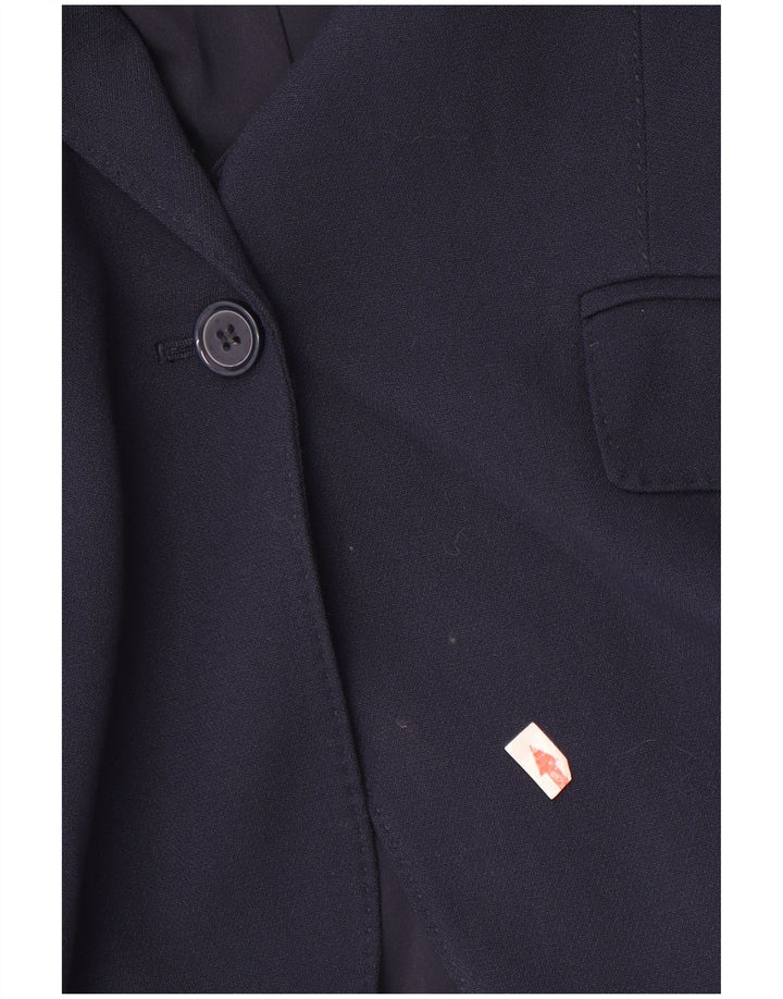 Marks & Spencer Dame 1 Knap Blazer Jacket UK 14 Large Navy Blue