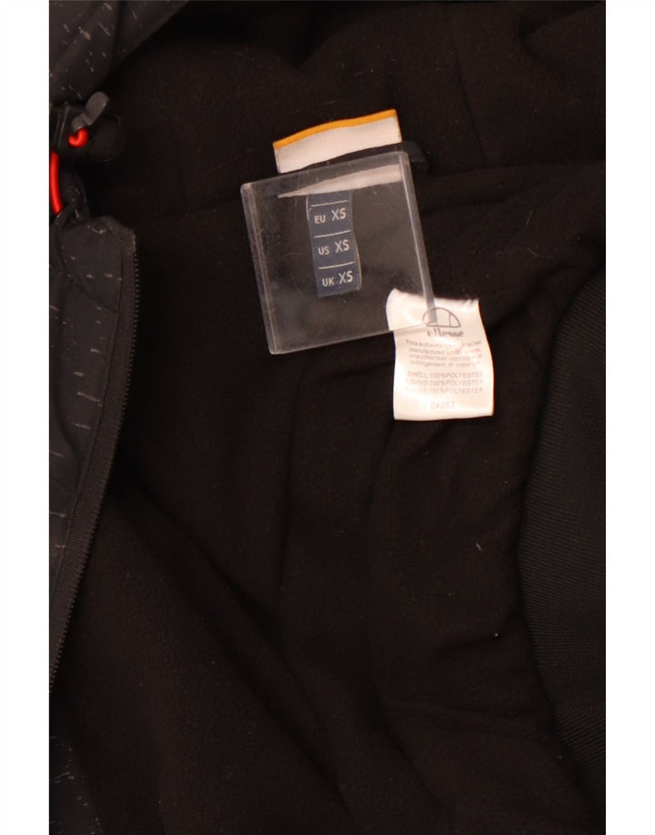 ELLESSE Windbreaker-jakke med hætte til mænd UK 34 XS Sort Flecked Polyester