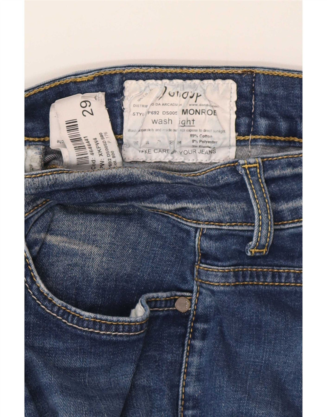Dondup Dame Slim Jeans W29 L27 Blå Bomuld