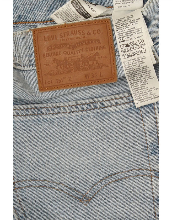 Levi's Herre 551 Straight Jeans W32 L28 Blå Bomuld