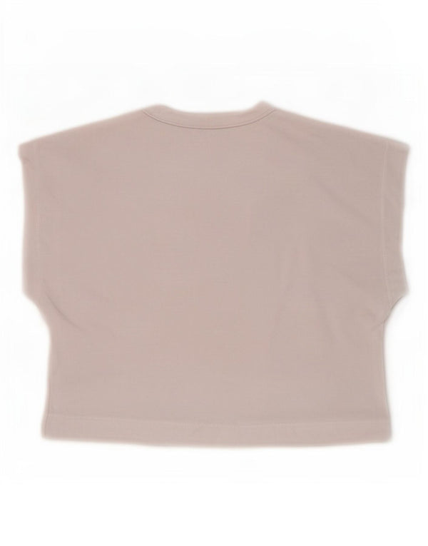 Zara Womens Crop T-Shirt Top UK 10 Small White Bomuld