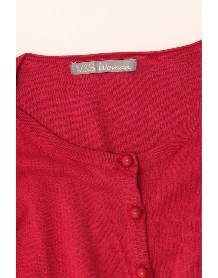 Marks & Spencer Dame Cardigan Sweater UK 12 Medium Pink