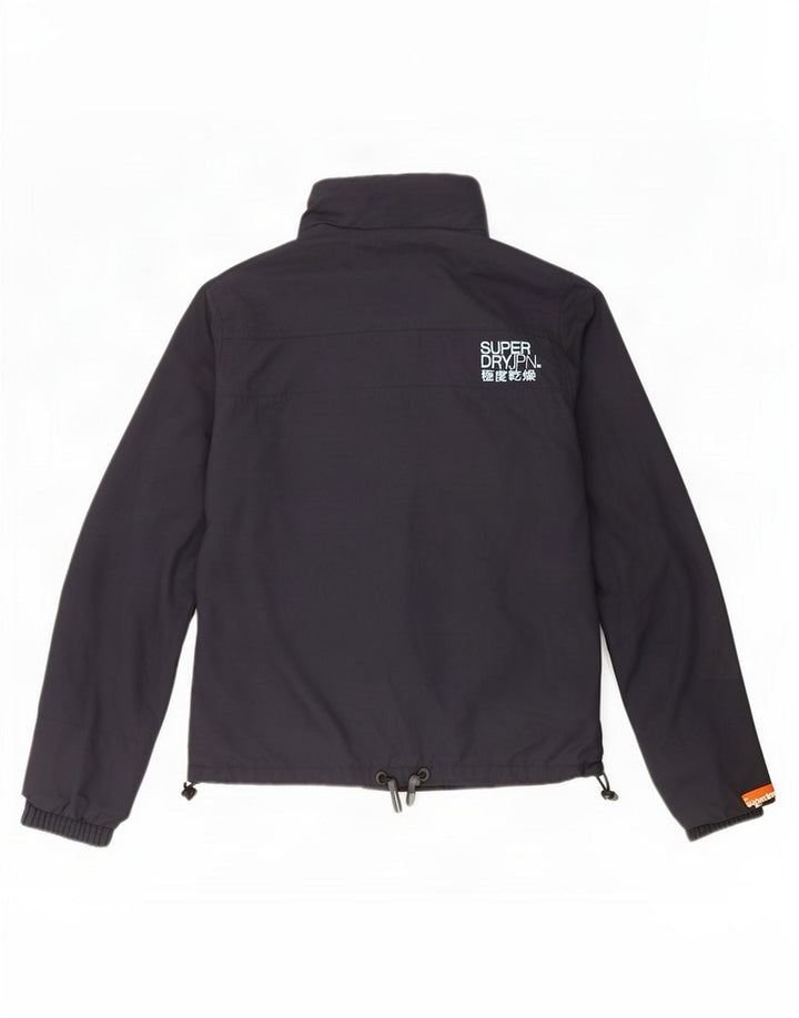 Superdry regnjakke til kvinder UK 14 Stor marineblå nylon