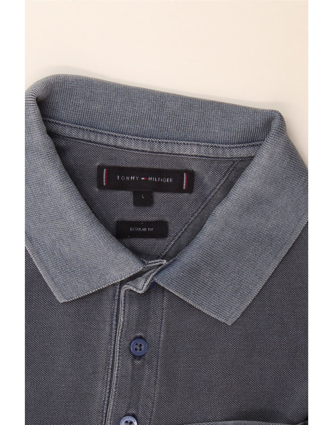 Tommy Hilfiger Herre Regular Fit Polo Shirt Large Navy Blue
