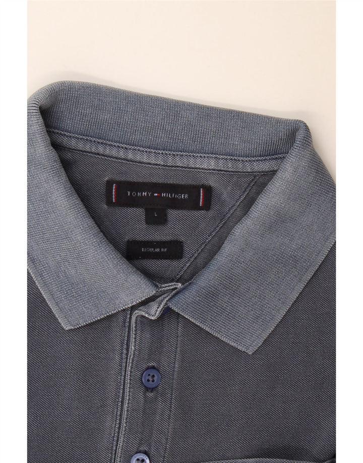Tommy Hilfiger Herre Regular Fit Polo Shirt Large Navy Blue