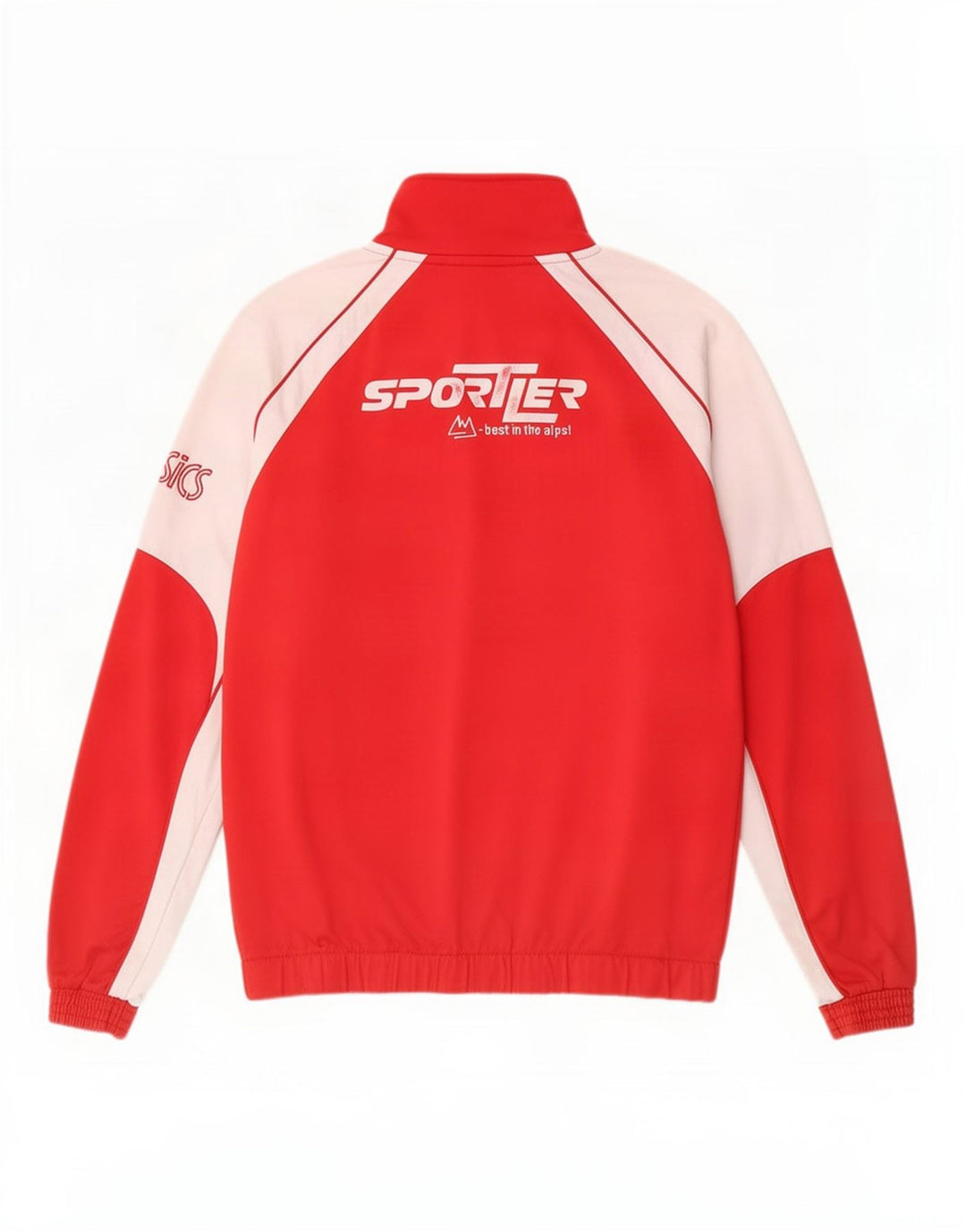 Asics Herre grafisk træningsdragt Topjakke Medium Rød Colourblock Polyester