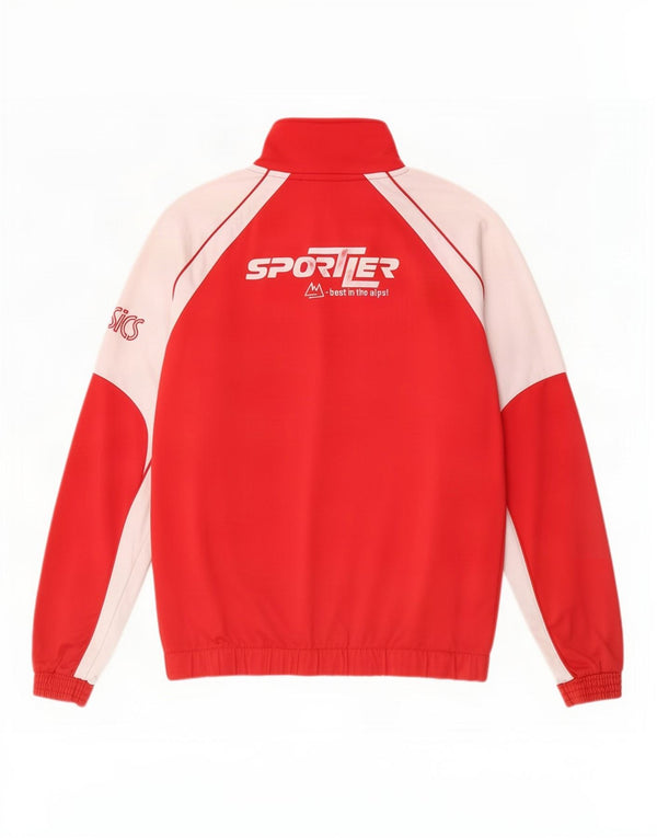 Asics Herre grafisk træningsdragt Topjakke Medium Rød Colourblock Polyester