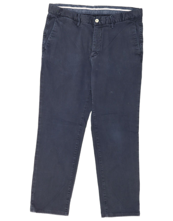 Massimo Dutti Herre Slim Fit Chinobukser EU 42 Large W32 L26 Marineblå