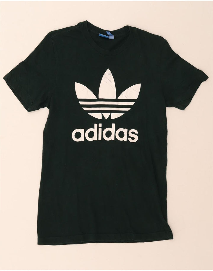 ADIDAS Mens Graphic T-Shirt Top Small Green Cotton Vintage Adidas and Second-Hand Adidas from Messina Hembry 