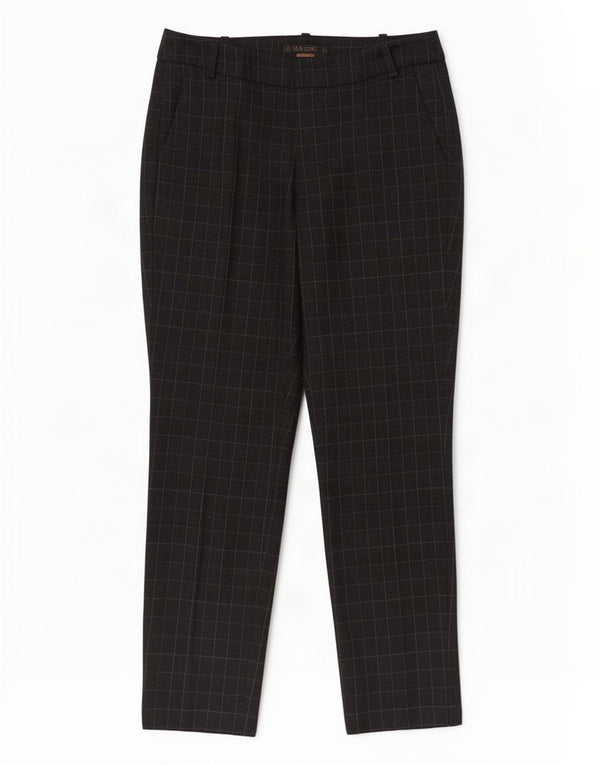Zara Dame Slim Chino Bukser Medium W28 L27 Grå Plaid