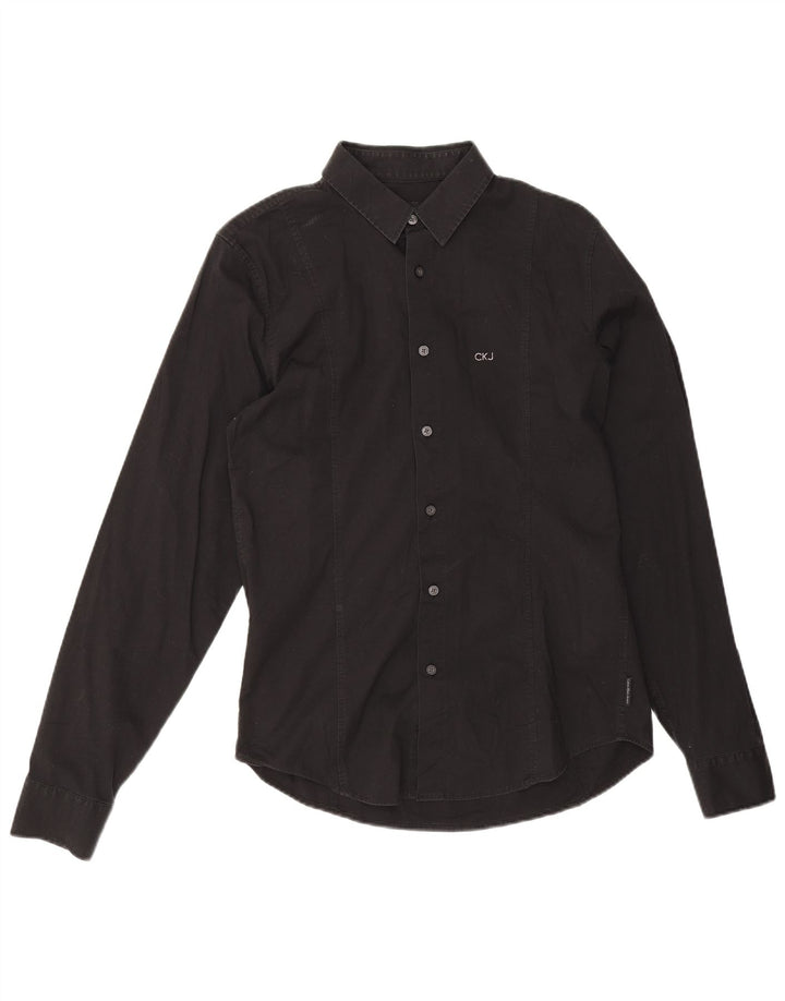Calvin Klein Jeans Herreskjorte Medium Sort Bomuld