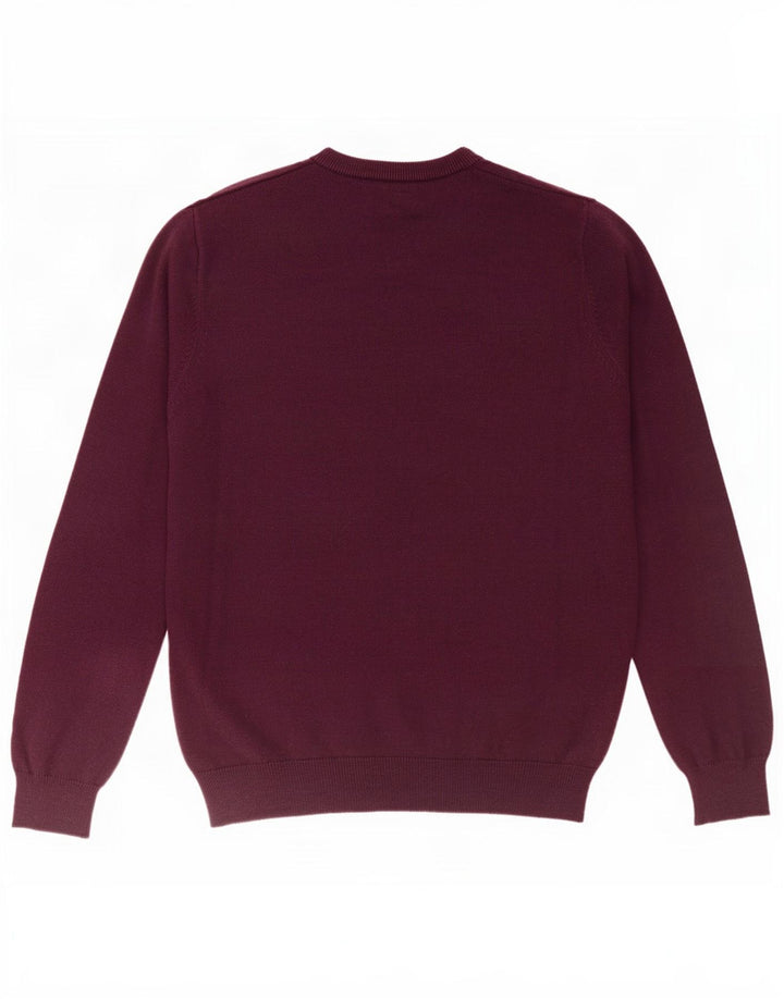 Marks & Spencer Herre V-hals sweater Medium rødbrun bomuld