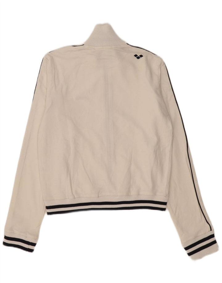 Arena Dame træningsdragt Topjakke UK 10 Small White Bomuld