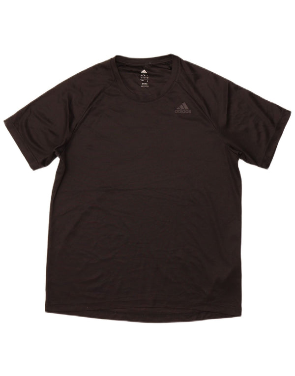 ADIDAS Herre Climalite T-Shirt Top Medium Sort Polyester Sports