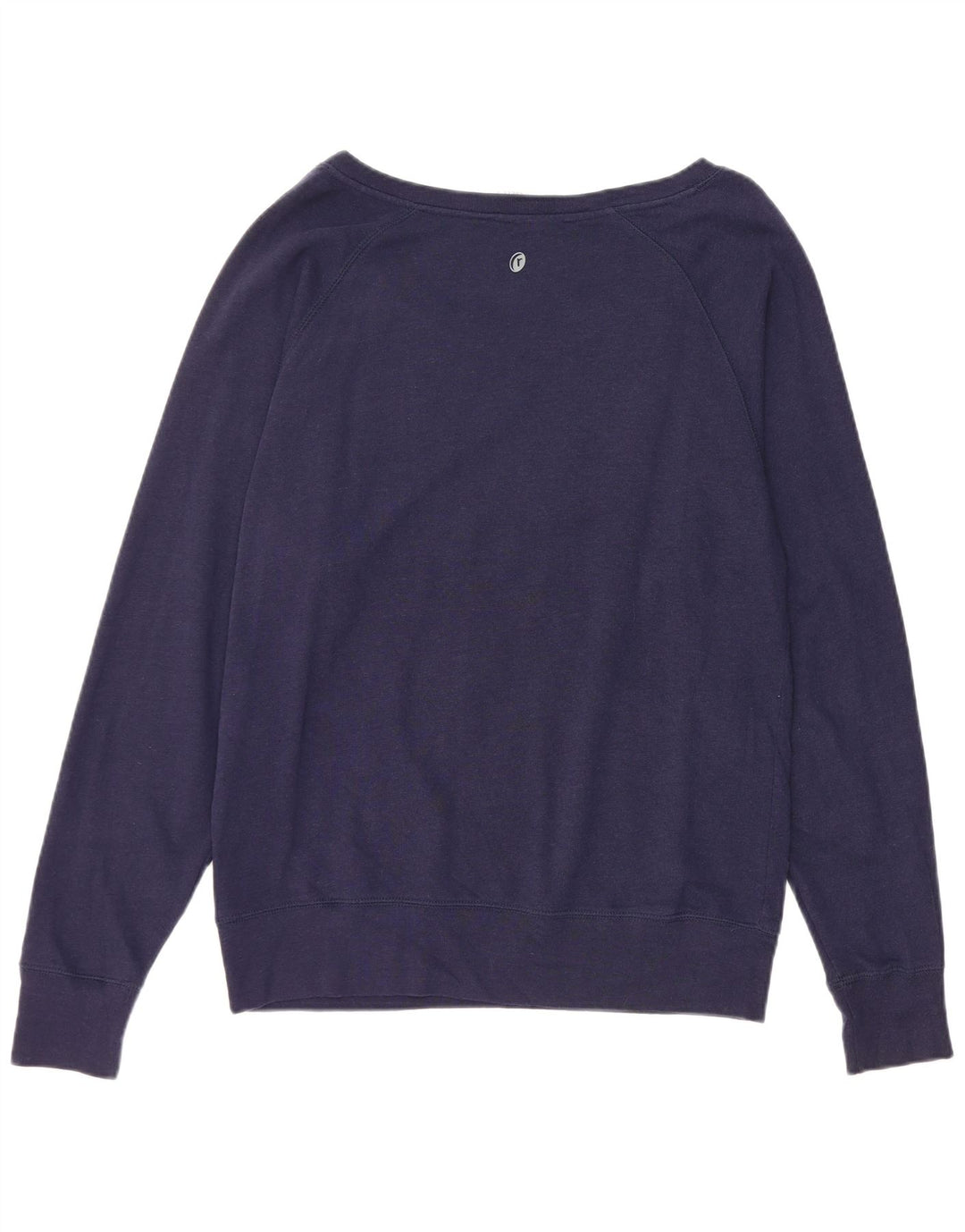 RUSSELL ATHLETIC Dame Sweatshirt Jumper UK 14 Medium Navyblå Bomuld