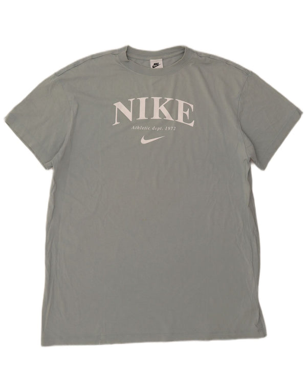 Nike grafisk t-shirt top til mænd, stor blå bomuld