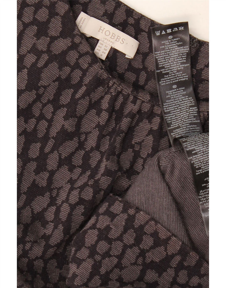 HOBBS Womens Bodycon Dress UK 12 Mellemgrå plettet bomuld