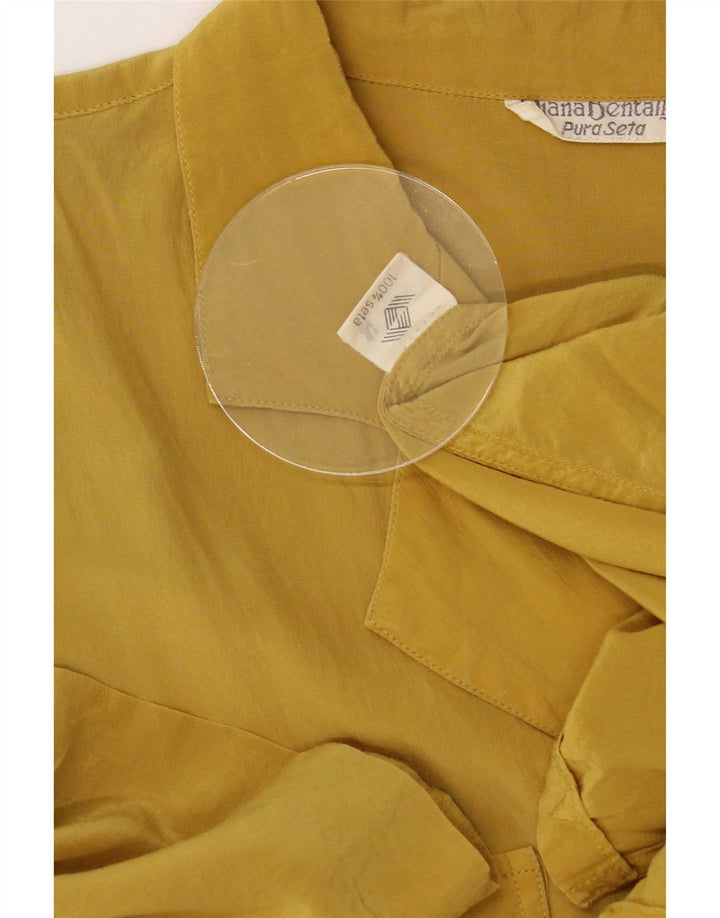 Diana Bentalls dameskiftkjole IT 50 XL gul silke