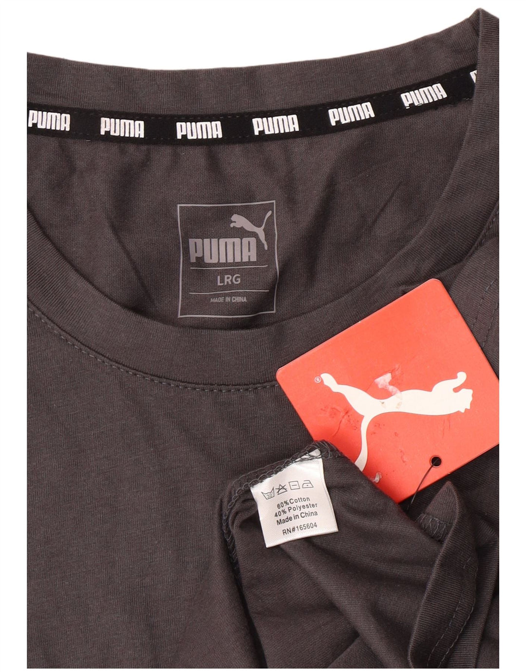 PUMA Herre T-Shirt Top Stor Grå Bomuld
