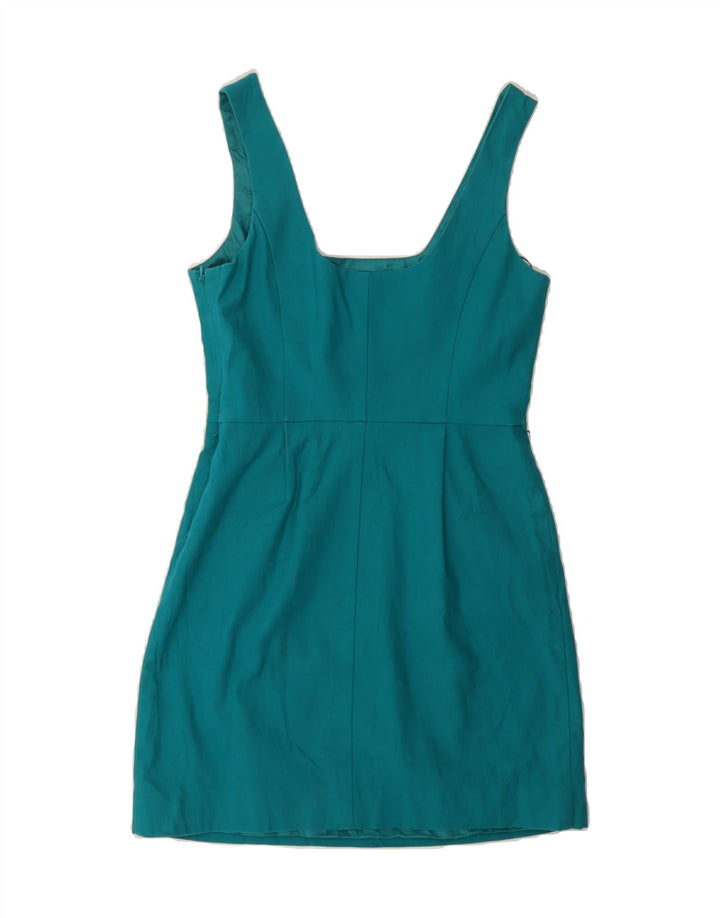 OASIS Womens Sleeveless Sheath Dress UK 12 Medium Turquoise Cotton Vintage Oasis and Second-Hand Oasis from Messina Hembry 