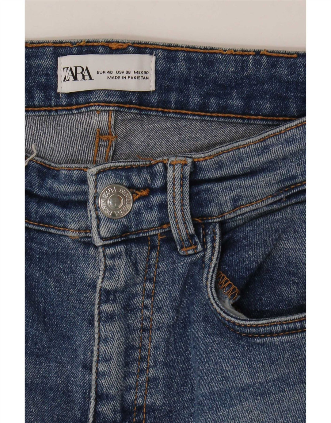 Zara Dame Flared Jeans EU 40 Medium W30 L26 Blå