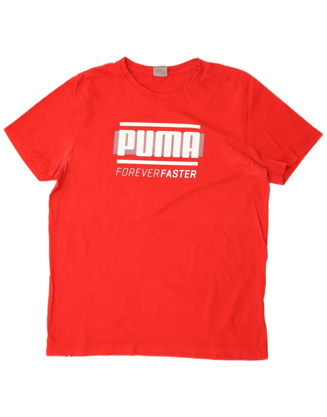 Puma Herre Grafisk T-Shirt Top Stor Rød Bomuld