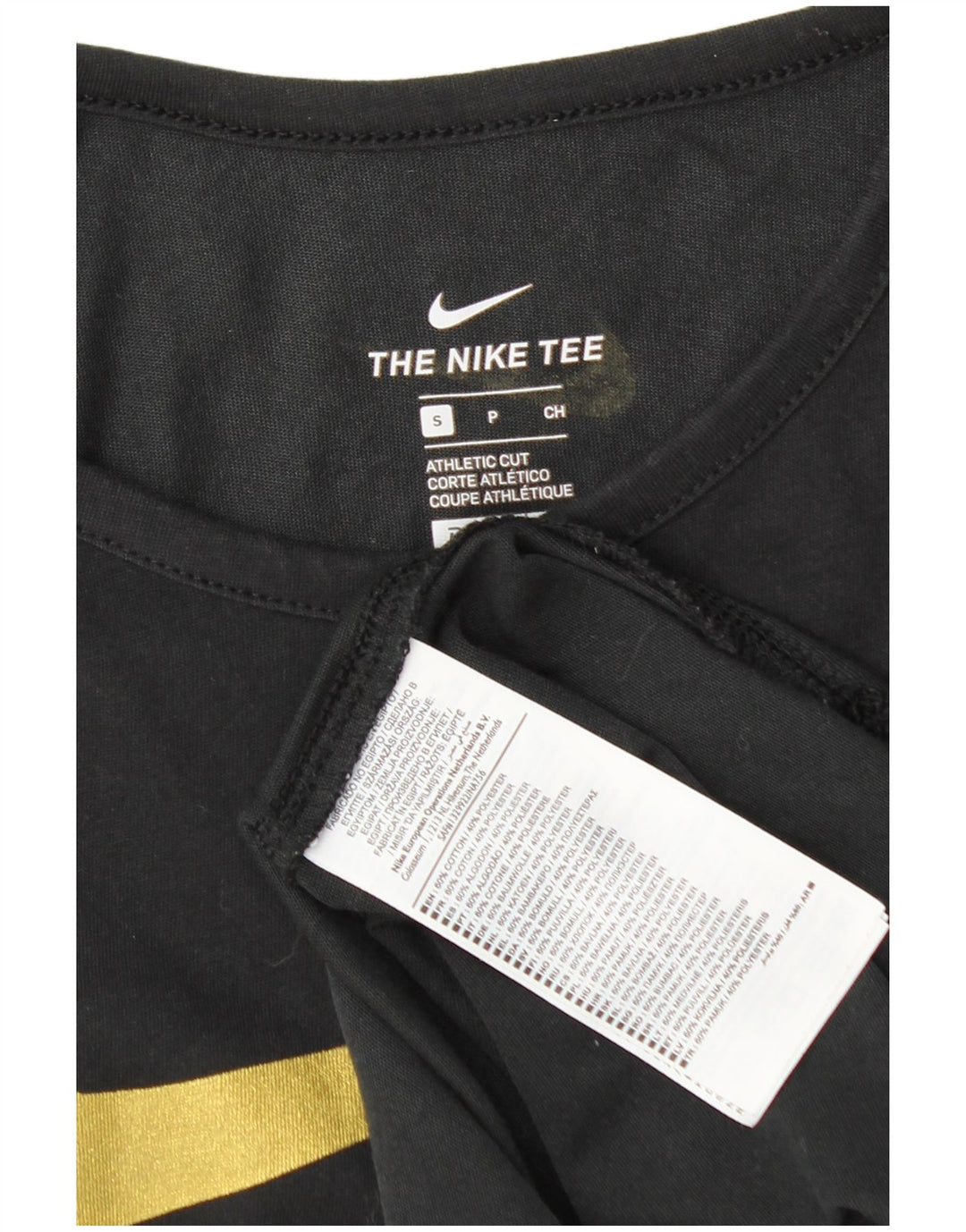 Nike Herre Athletic Cut Grafisk Vest Top Lille Sort Bomuld