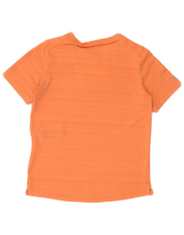 Nike Boys Dri Fit T-Shirt Top 8-9 år Lille orange stribet polyester