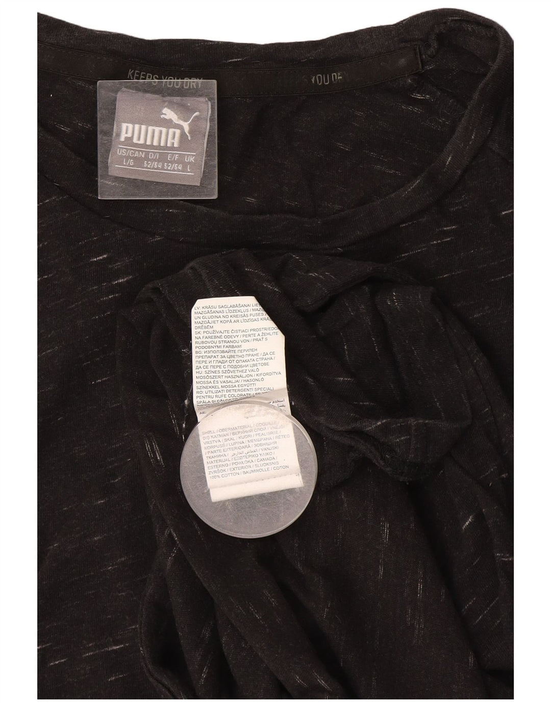 Puma Herre T-Shirt Top Stor grå Flecked Bomuld