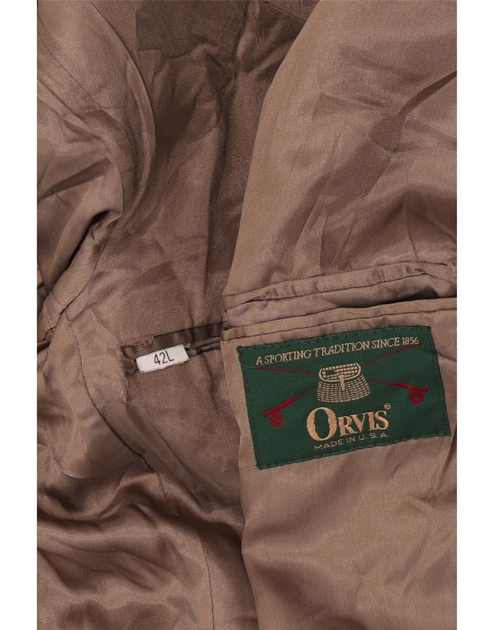 Orvis Herre 2-knaps Corduroy Blazer Jacket UK 42 XL Beige