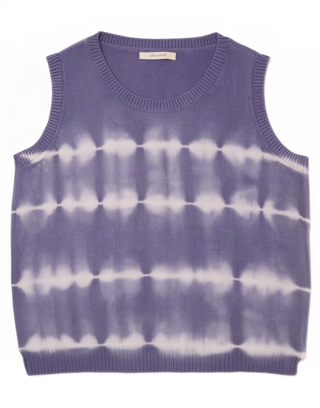 White Stuff Dame Vest Tank Top UK 10 Small Blue Tie Dye Bomuld