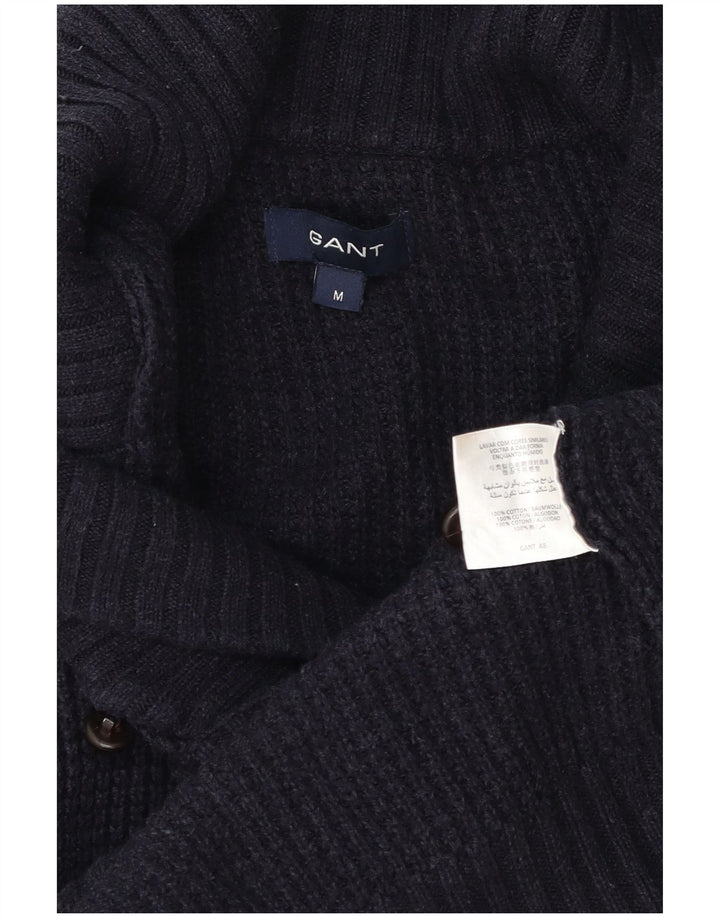 Gant Herre Sjal Hals Jumper Sweater Medium Navy Blue Bomuld