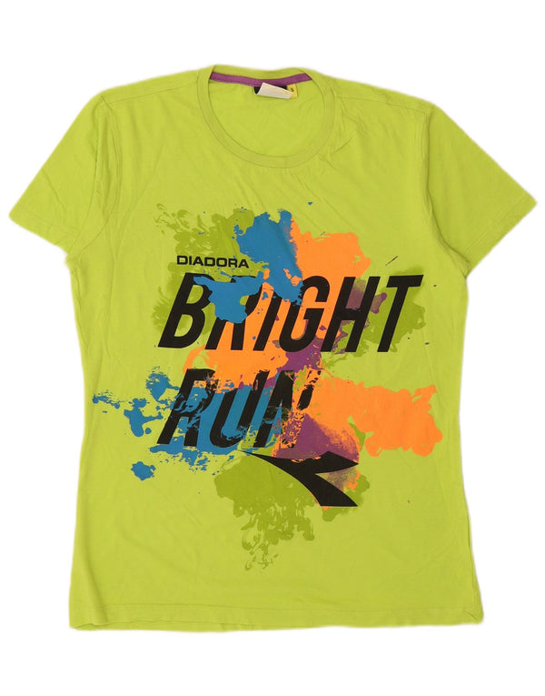 DIADORA Herre grafisk T-shirt Top Lille Grøn
